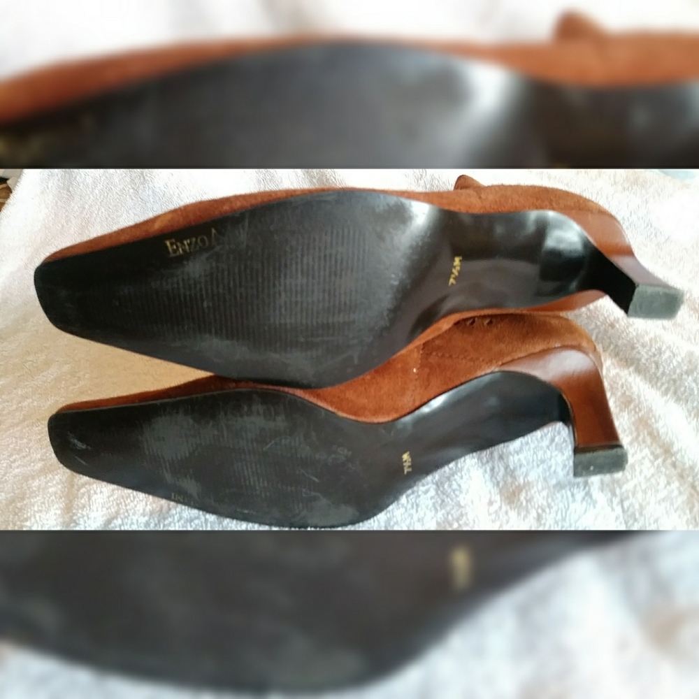 Enzo Angiolini laser cut suede & studded.boots - Picture 3 of 8